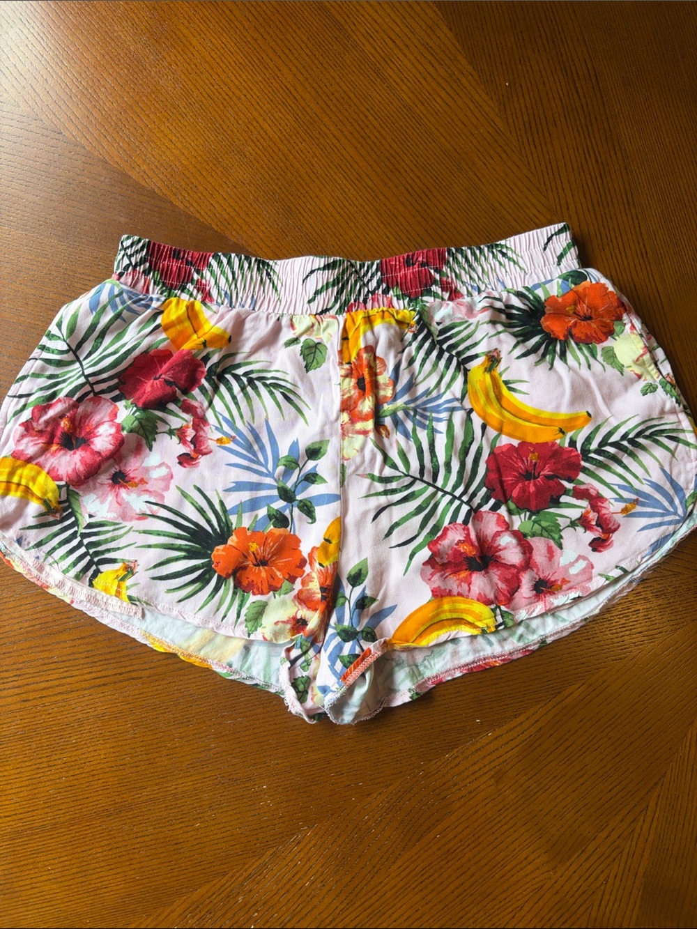 Forever 21 Pink Tropical Floral Lounge Shorts size M